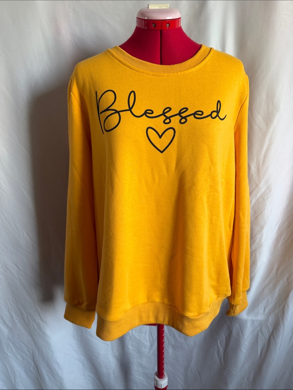Blessed Heart Crewneck Sweatshirt - Yellow